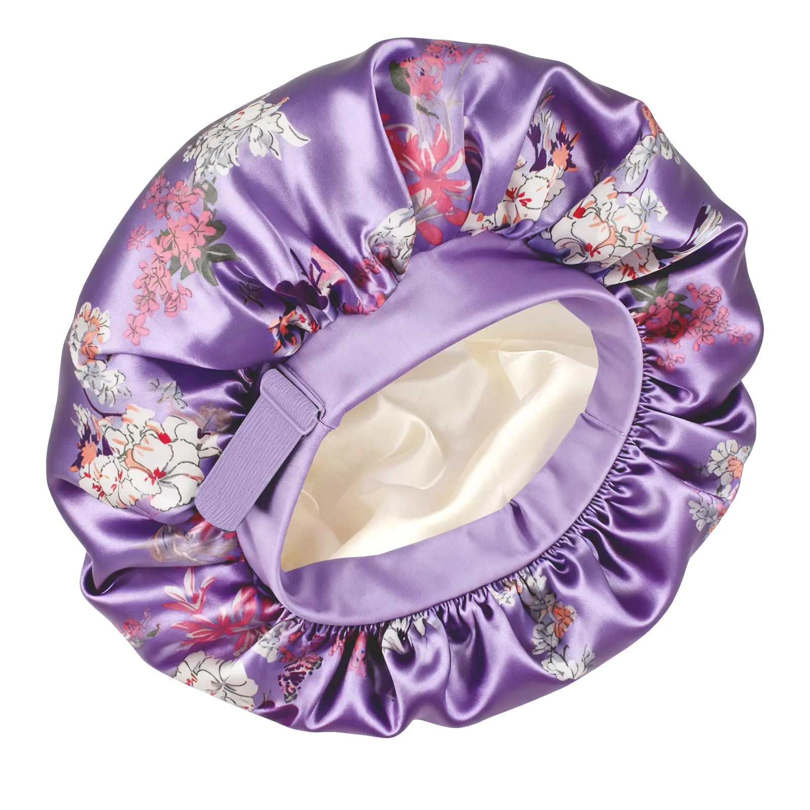 Silk for Sleeping Double Layer Satin Adjustable for Black Woman Sleep Cap Reversible Hair for Curly Hair (Blackandpurple) Love Lucy Bonnet Hats Daily Heatless Elastic Haircare