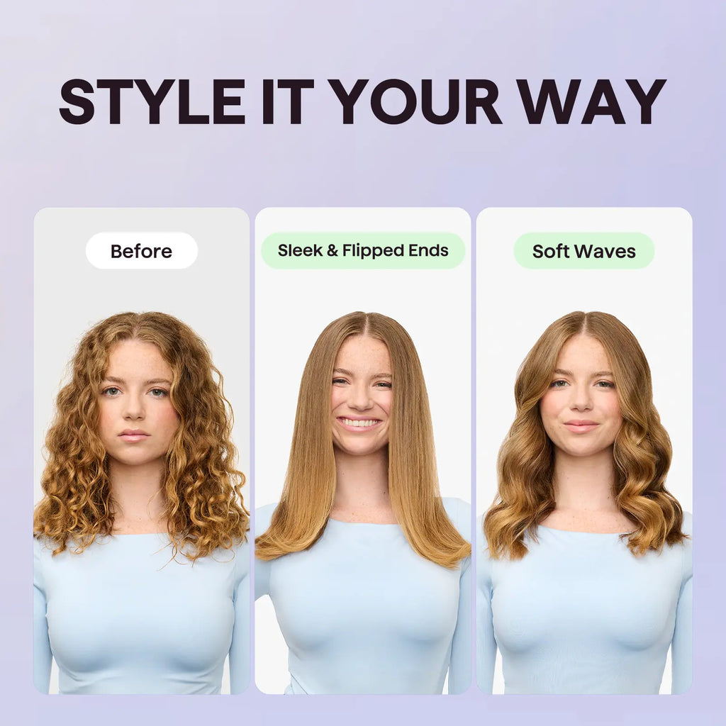 Wavytalk Sleek Sweep Ionic Hair Straightener Brush Straightening Bristle