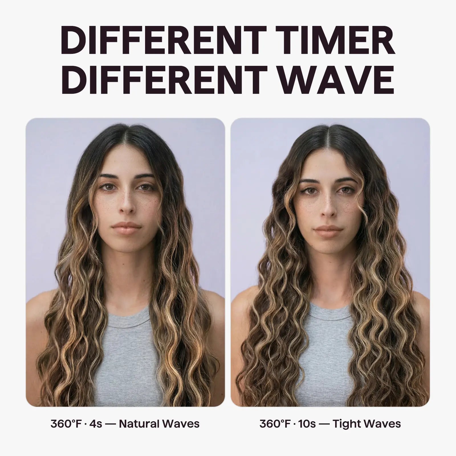 Wavytalk Power Wave Hair Crimper & Curling Wand for Beach Waves with Ionic Technology, Dual Voltage & Lightweight Design, Reducing Frizz & Damage, Perfect for Travel