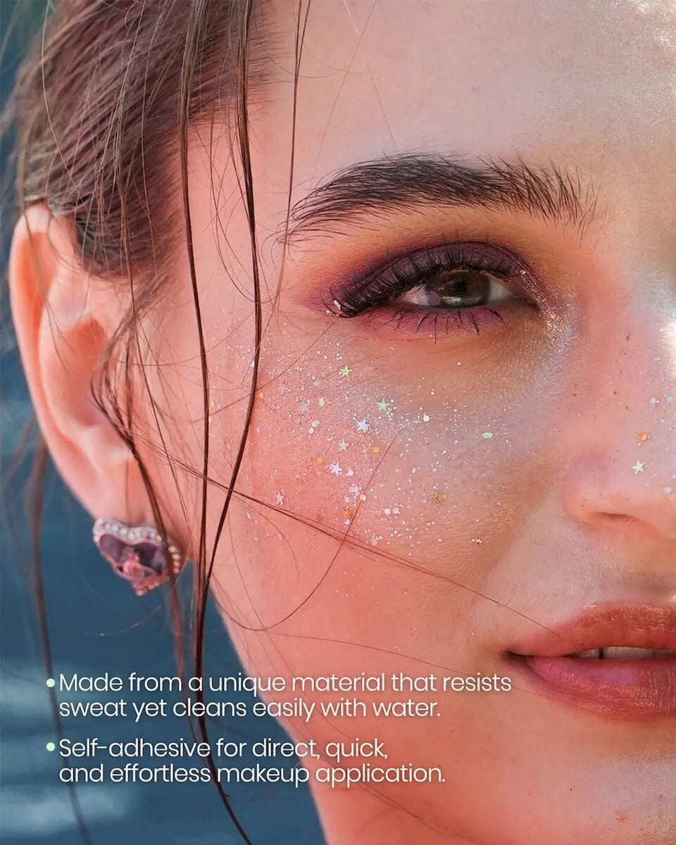 [RUBY VIBE CO] Fairyglow Face & Body Glitter Gel - Multi-Use Cosmetic Glitter for Face Body Hair & Lip Non-Toxic Skin-Friendly in Pink Gold White Silver