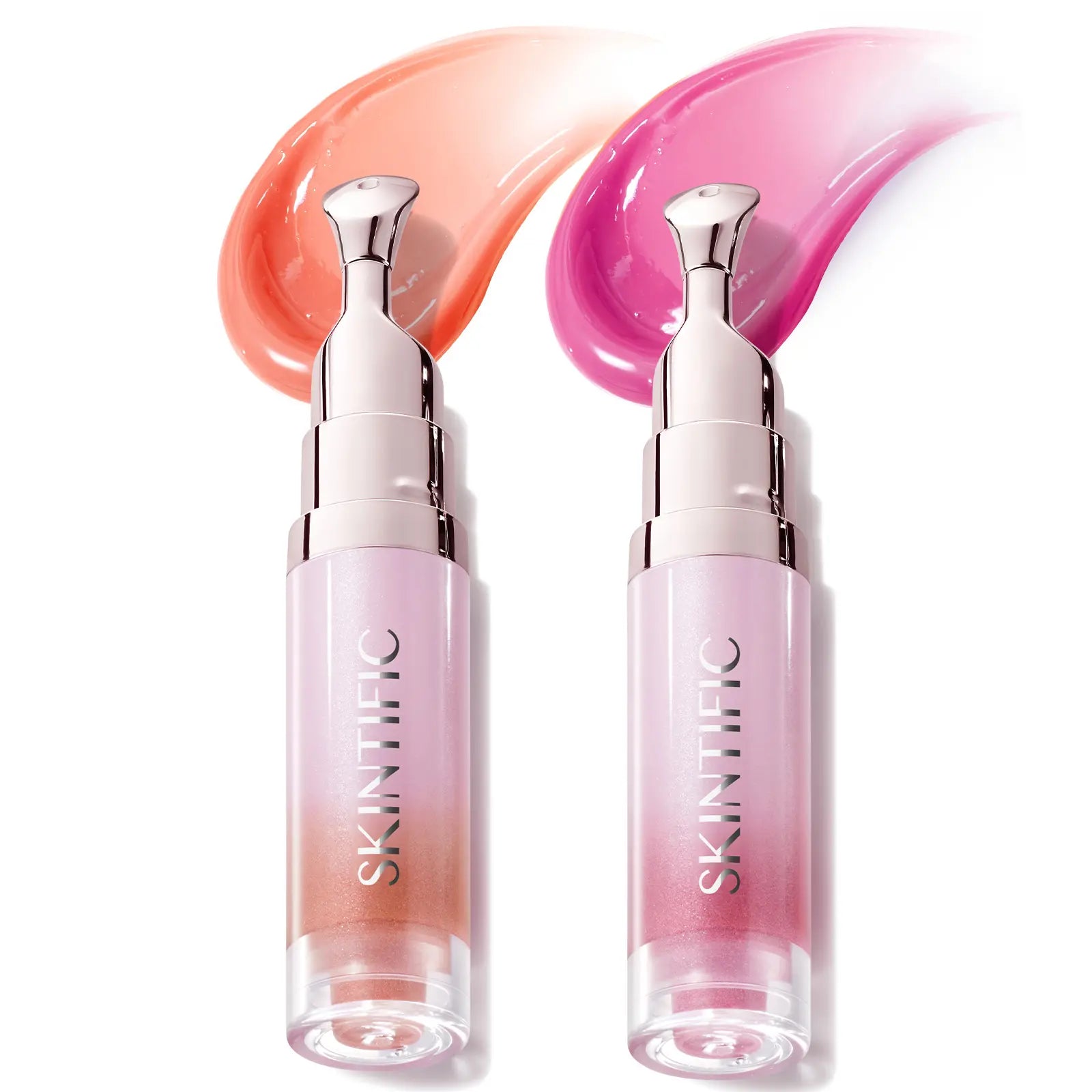 SKINTIFIC Lip Serum 2Pcs Day & Night Lip Combo – Tinted + Clear for All-Day Hydration & Overnight Repair