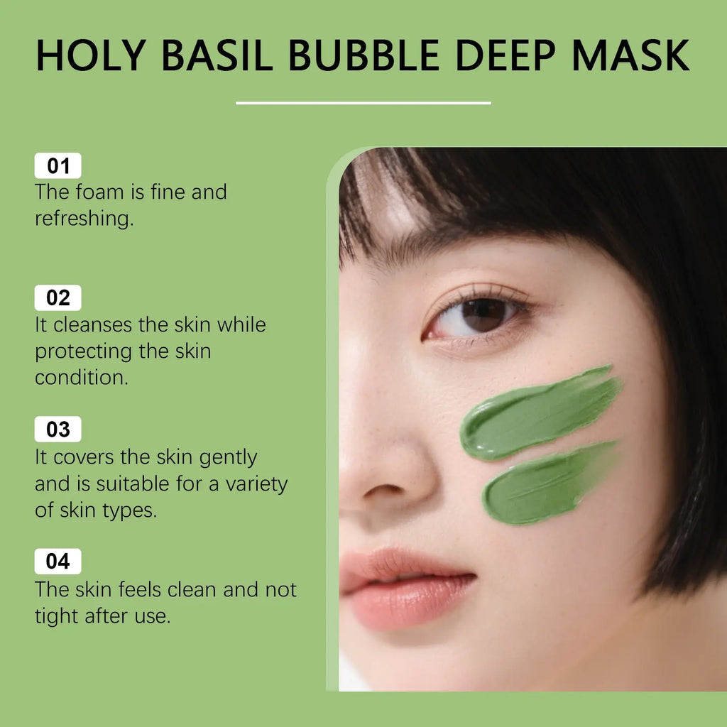 Bubble Cleansing Mask with 13% Pha Gentle Exfoliation, Deep Pore Cleaning, Moisturizing Brightening, Suitable for All Skin Types