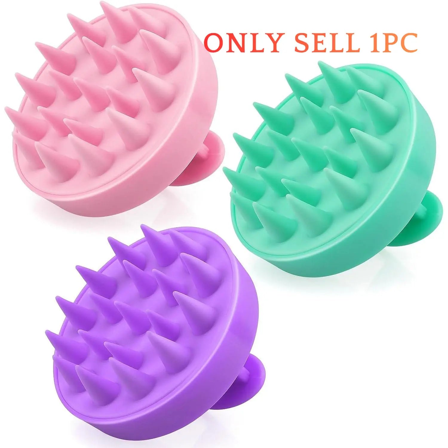 Scalp Massager Shampoo Brush, Soft Silicone Hair-Washing Brush for Deep Cleaning, Relaxing Scalp Massage & Hair Growth Care Shampoo Scrubber, Head Massagers