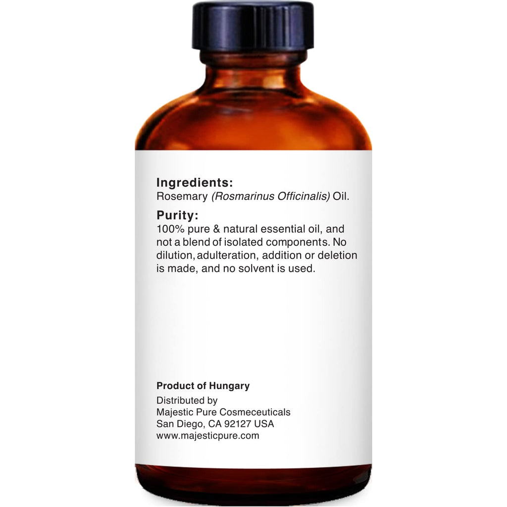 Rosemary Oil for Hair Growth 4 Fl Oz |100% Pure & Natural Premium Grade Essential Oils for Diffuser, Aromatherapy, Soap and Candle Making | for Hair Volume, Eyelash Care, Skin Care