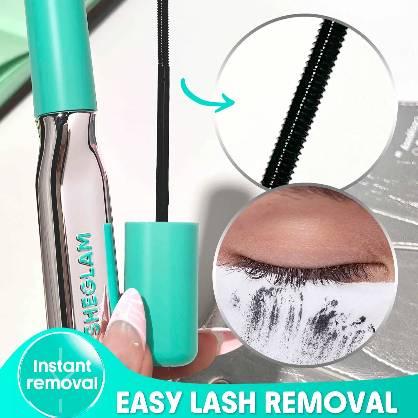 【FREE SHIPPING】SHEGLAM Lashlighter up & Out Black Mascara Waterproof Lengthening Eyes Lashes Ez Remove Lash Treatment