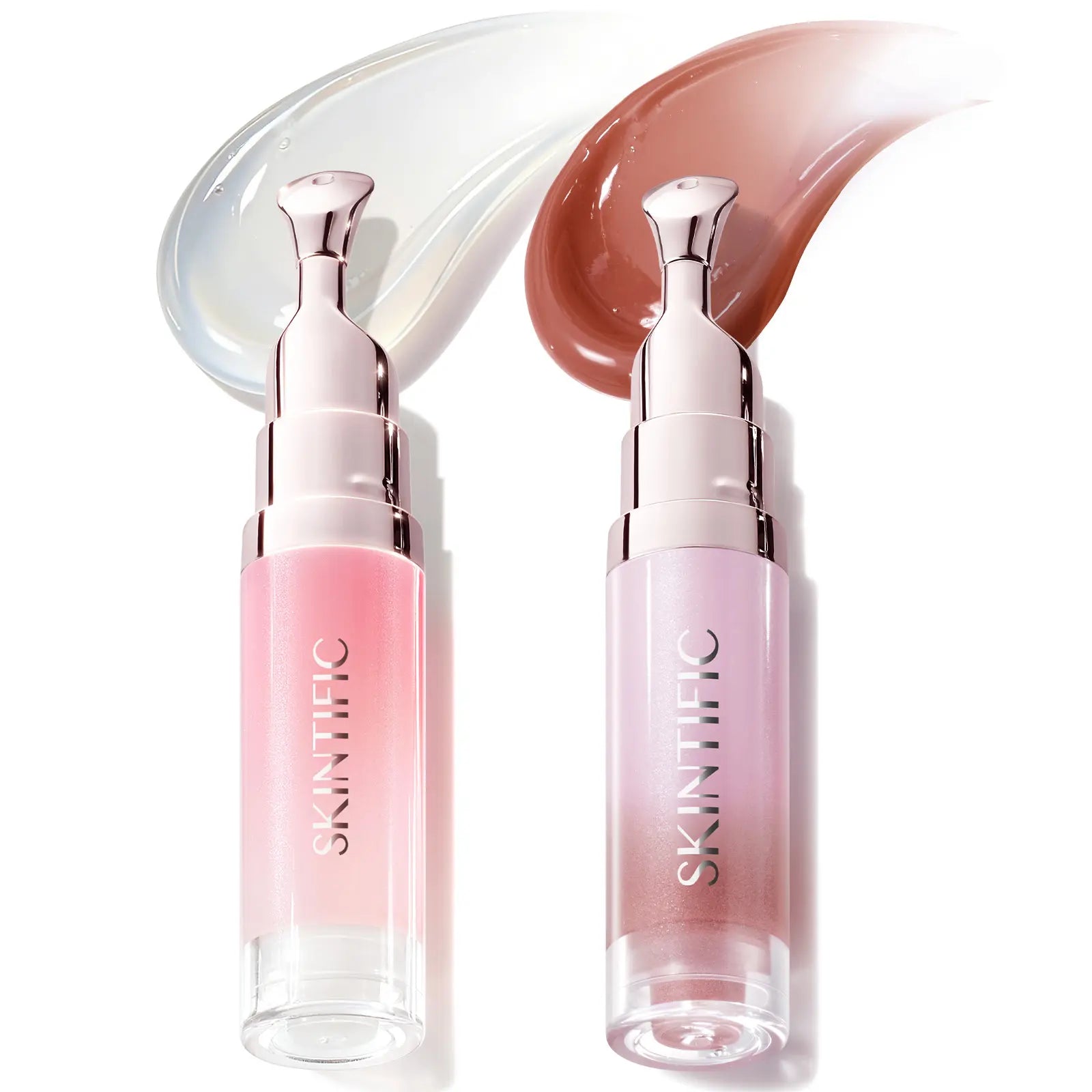 SKINTIFIC Lip Serum 2Pcs Day & Night Lip Combo – Tinted + Clear for All-Day Hydration & Overnight Repair