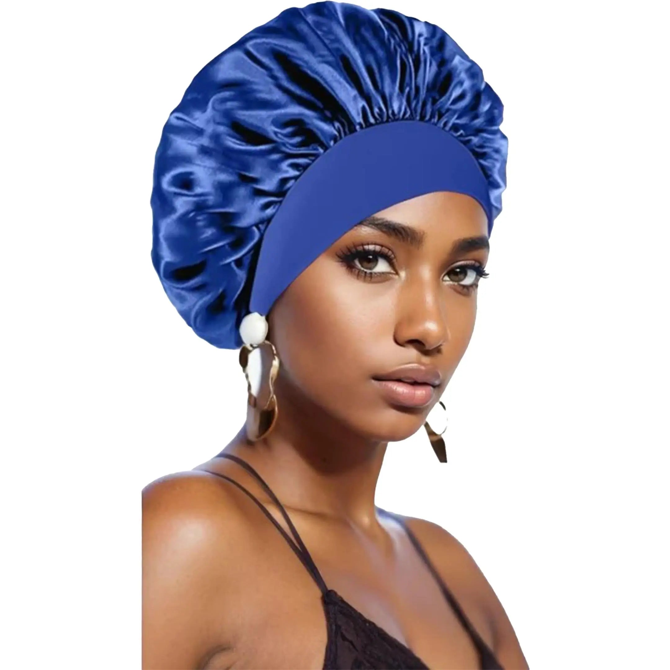 Twicebeauty Women'S Silk Hair Bonnet for Braids - Satin Sleep Cap with Soft Elastic Band, Casual Adults' Daily Haircare Gift Accessory, Wine-Colored, Cold Wash & Easy to Clean