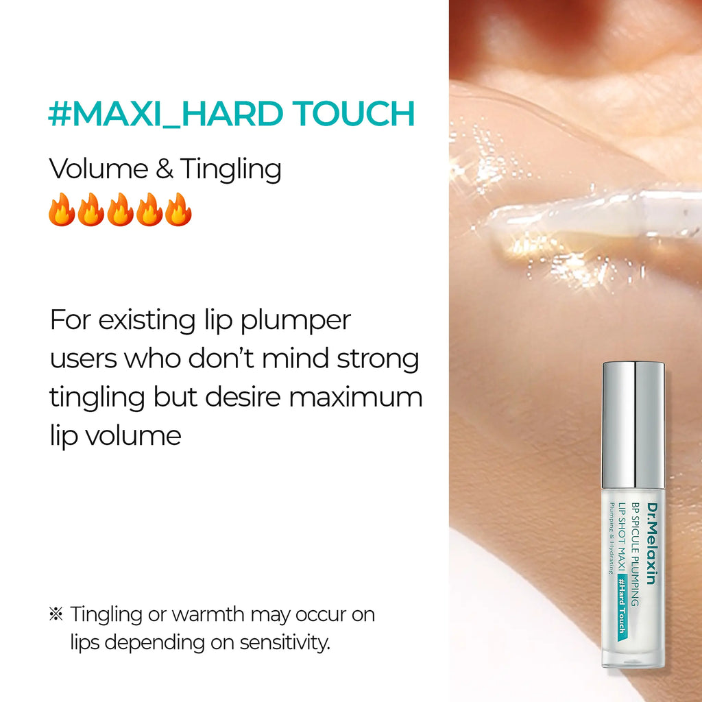 [Dr.Melaxin Official] BP Spicule Plumping LIP Shot - Maxi | Lip Plumper Volumizing Non-Sticky Glossy Lip Volumizer | Korean Cosmetics
