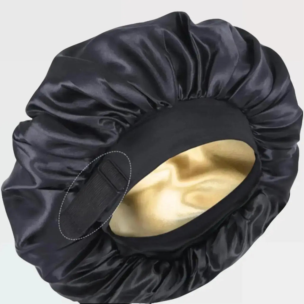 Silk for Sleeping Double Layer Satin Adjustable for Black Woman Sleep Cap Reversible Hair for Curly Hair (Blackandpurple) Love Lucy Bonnet Hats Daily Heatless Elastic Haircare