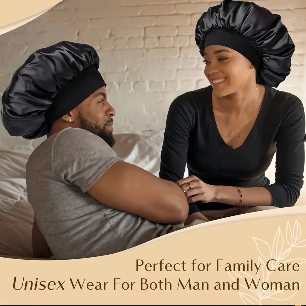 Satin Silk Hair Care Set, Pillowcase + Satin Bonnet + Hair Band, Anti-Frizz, Heatless Styling Tool, Suitable for Curly Long Hair