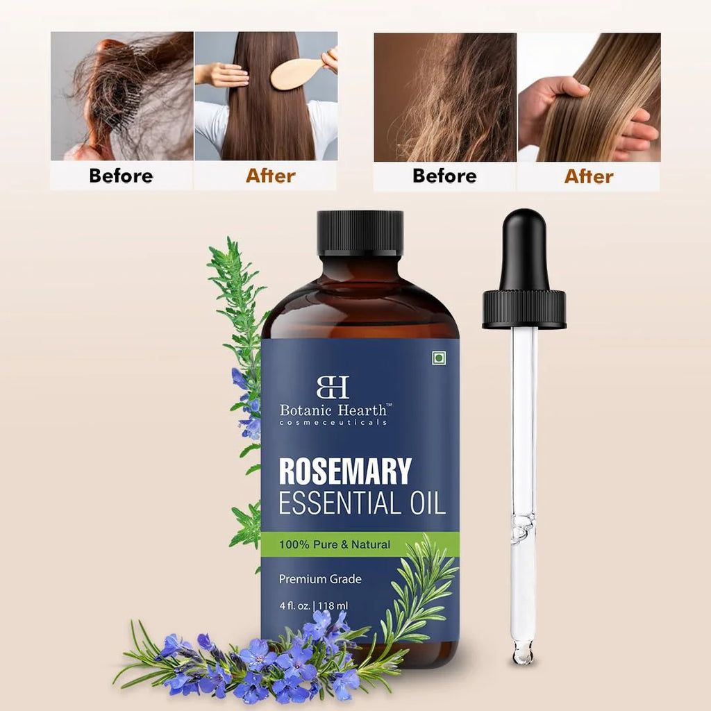 Rosemary Oil for Hair Growth 4 Fl Oz |100% Pure & Natural Premium Grade Essential Oils for Diffuser, Aromatherapy, Soap and Candle Making | for Hair Volume, Eyelash Care, Skin Care