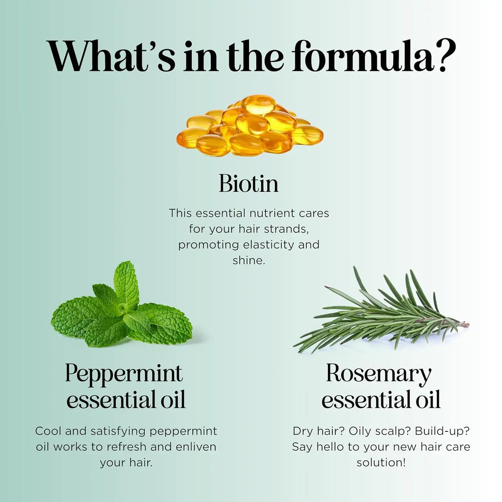 Maple Holistics Biotin & Rosemary Shampoo and Conditioner Set - Volumizing Hair Care for Thicker-Looking Hair | Scalp Invigorating Formula with Rosemary Oil | Sulfate-Free & Vegan Duo for Fine & Thinning Hair