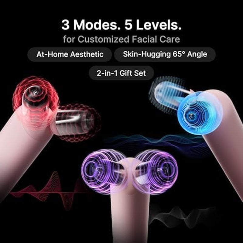 At-Home Contour & Define Device Set: Mini Booster Pro plus Face Roller Device Set Pink and PDRN Booster Gel | PDRN, Peptides & Niacinamide | Face & Body Massager for Depuffing & Contouring