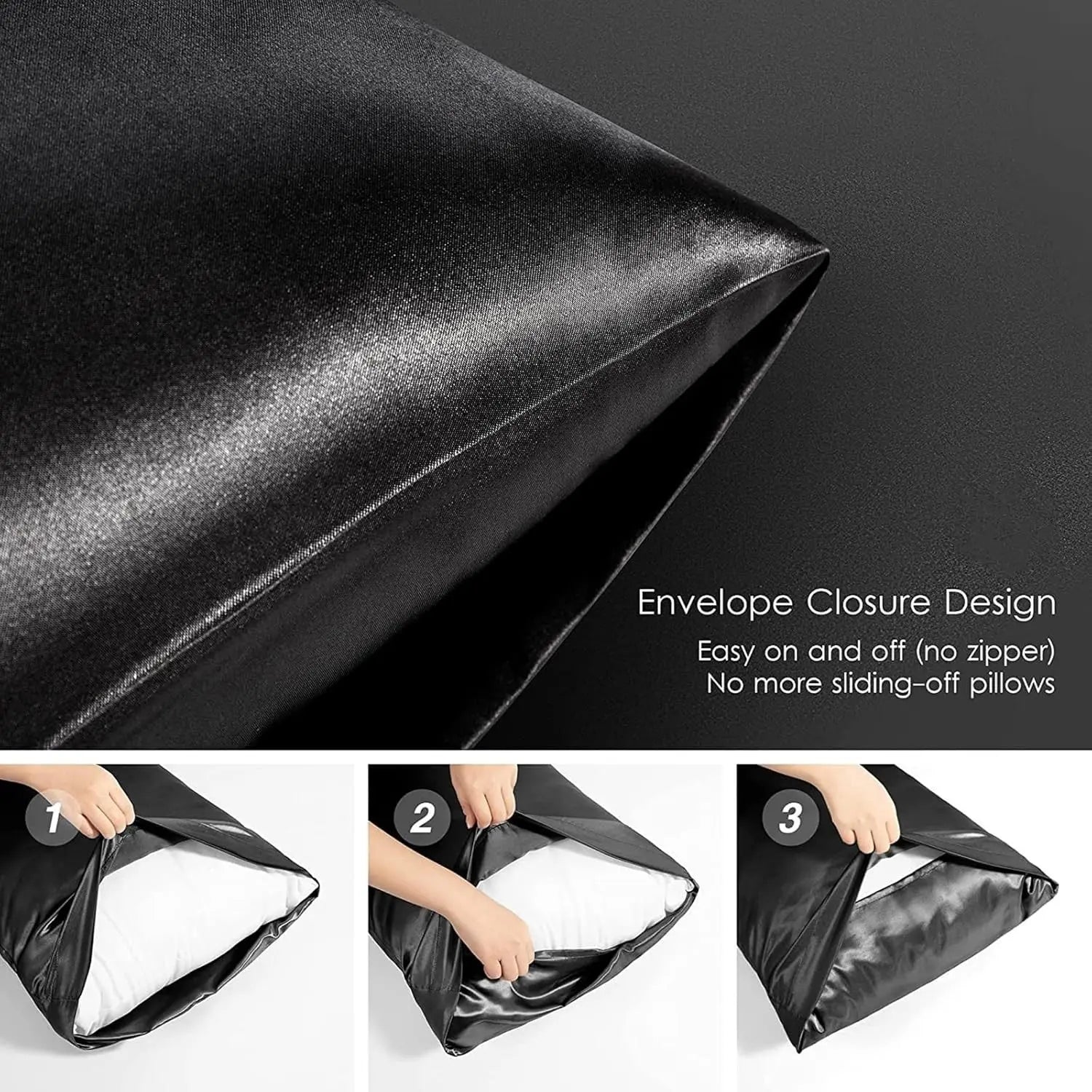 Satin Silk Hair Care Set, Pillowcase + Satin Bonnet + Hair Band, Anti-Frizz, Heatless Styling Tool, Suitable for Curly Long Hair