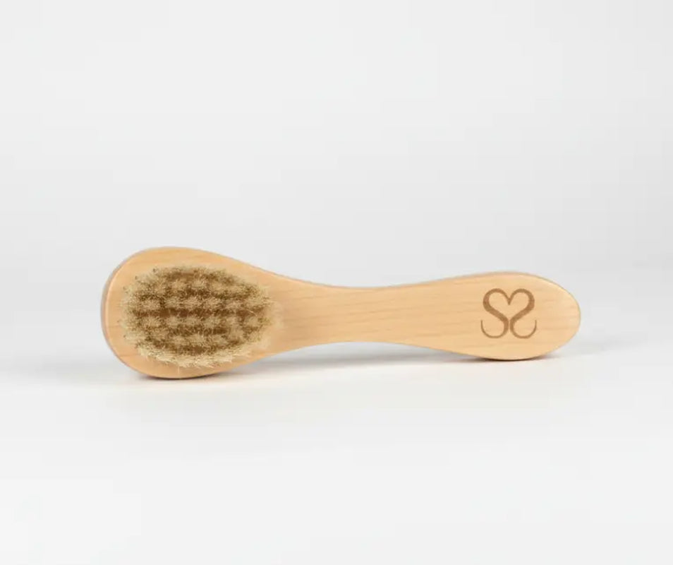 Facial Dry Brush for Gentle Exfoliation and Lymphatic Drainage