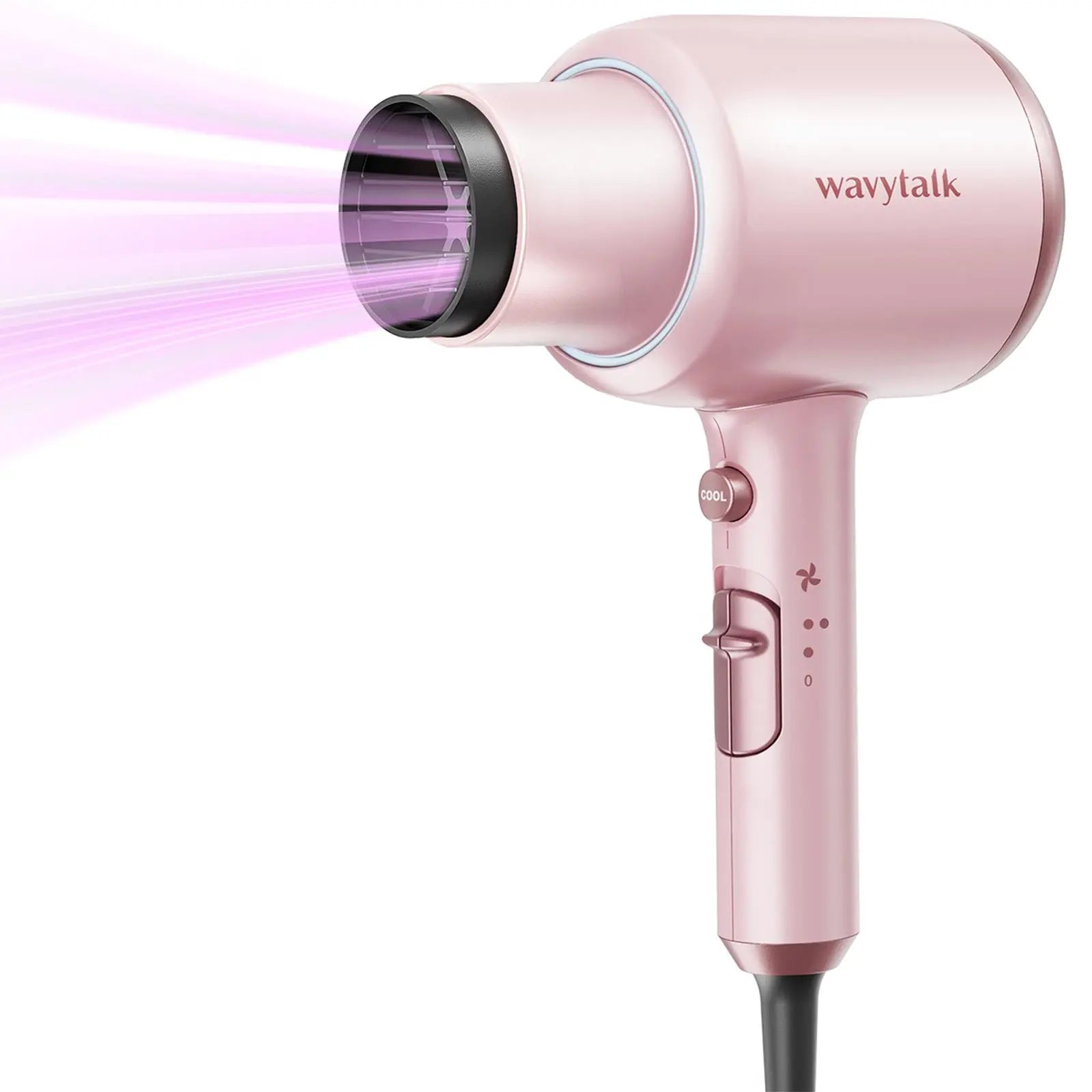 Wavytalk Blown Away Ionic Hair Dryer | 1875W Quick-Dry, Ceramic Coating Heat Damage Protection, Diffuser & Styling Comb Accessories, Lightweight & Quiet, Adaptable to All Hairstyles