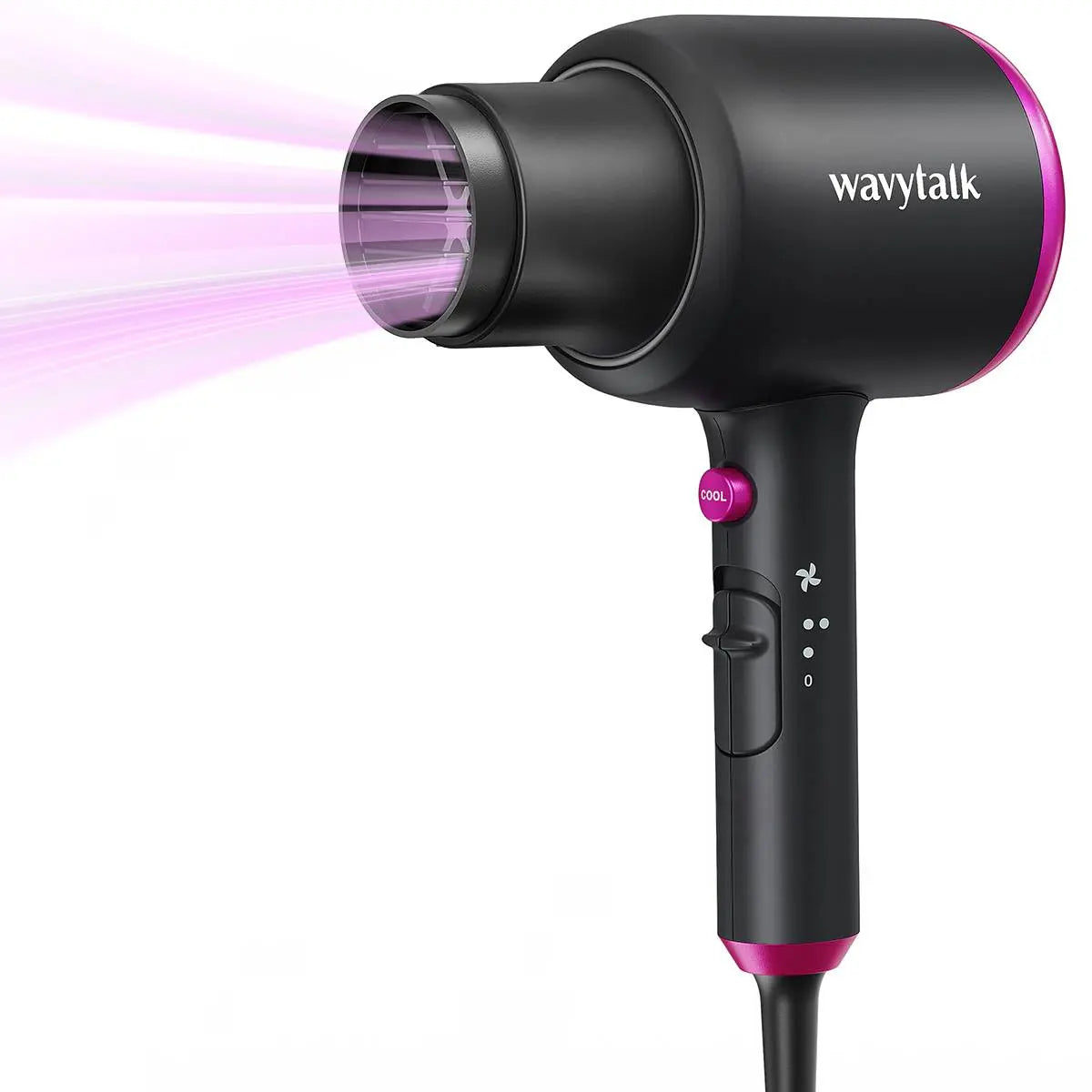 Wavytalk Blown Away Ionic Hair Dryer | 1875W Quick-Dry, Ceramic Coating Heat Damage Protection, Diffuser & Styling Comb Accessories, Lightweight & Quiet, Adaptable to All Hairstyles