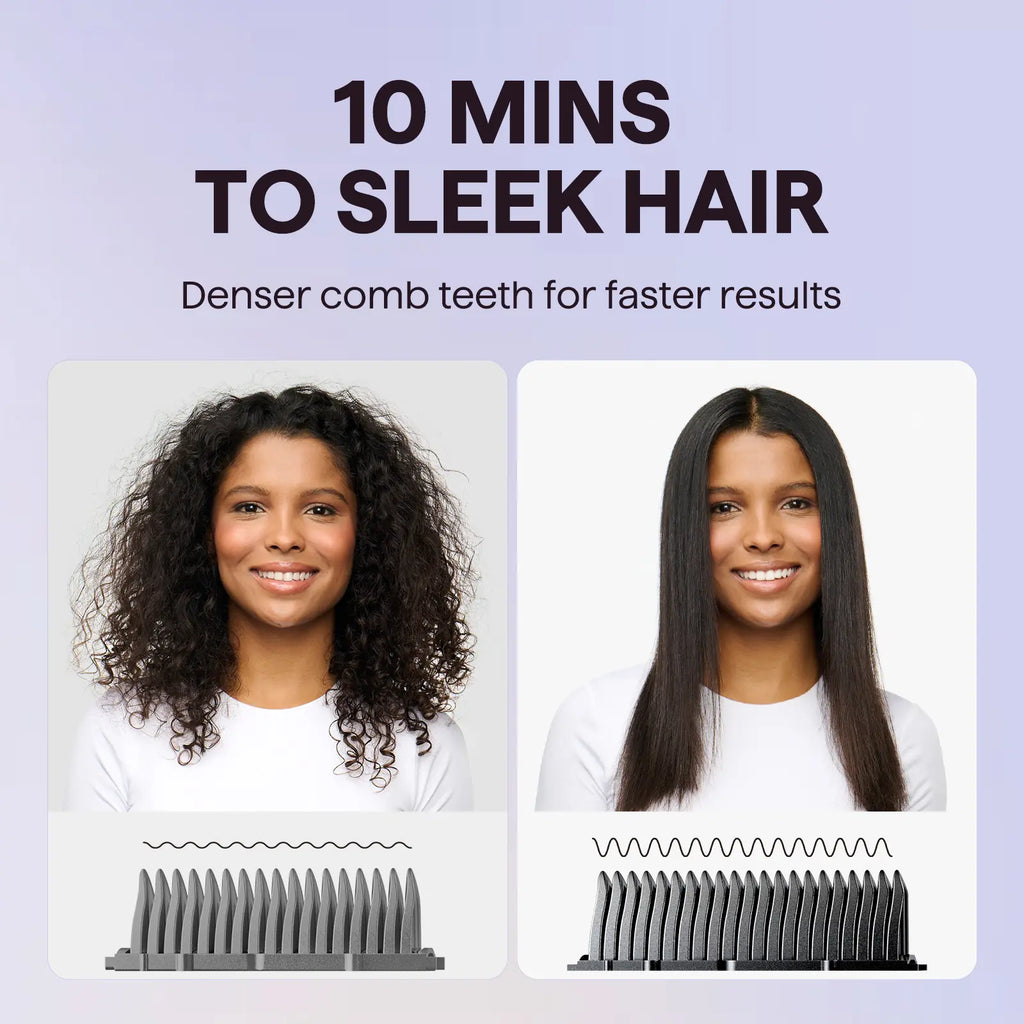 Wavytalk Sleek Sweep Ionic Hair Straightener Brush Straightening Bristle