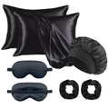 Satin Silk Hair Care Set, Pillowcase + Satin Bonnet + Hair Band, Anti-Frizz, Heatless Styling Tool, Suitable for Curly Long Hair