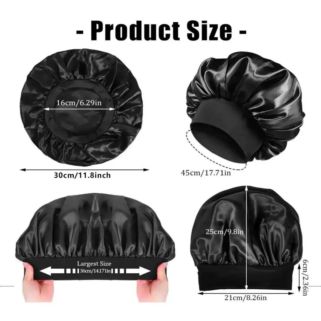 Satin Silk Hair Care Set, Pillowcase + Satin Bonnet + Hair Band, Anti-Frizz, Heatless Styling Tool, Suitable for Curly Long Hair