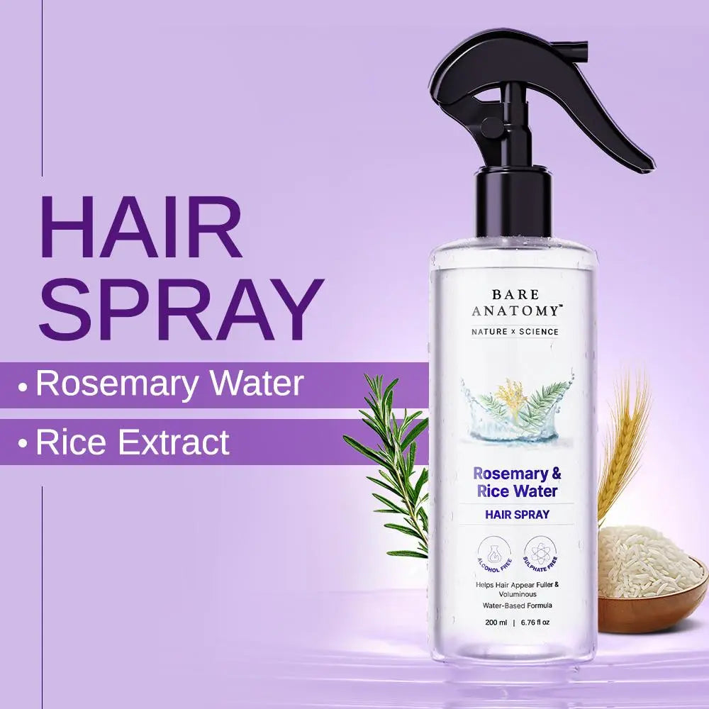 Rosemary & Rice Water Hair Spray- 200Ml Pack of 2