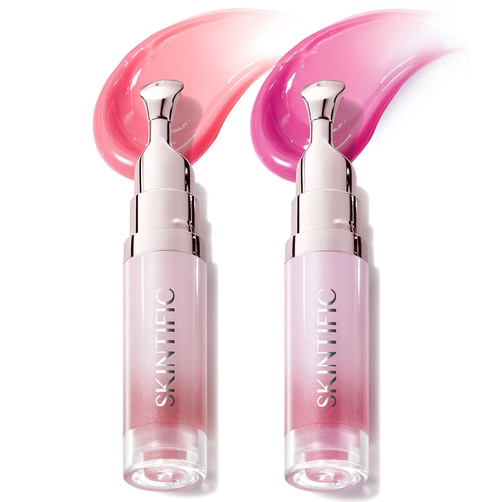 SKINTIFIC Lip Serum 2Pcs Day & Night Lip Combo – Tinted + Clear for All-Day Hydration & Overnight Repair