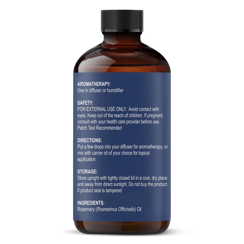 Rosemary Oil for Hair Growth 4 Fl Oz |100% Pure & Natural Premium Grade Essential Oils for Diffuser, Aromatherapy, Soap and Candle Making | for Hair Volume, Eyelash Care, Skin Care