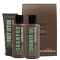 Gift for Men 3Pc Sandalwood Scented Mens Lotion Care Package for Men Gifts for Him Bath Set Gift Sets for Man Christmas Gifts for Husband Travel Size Toiletries for Man