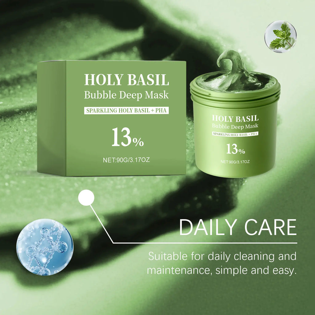 Bubble Cleansing Mask with 13% Pha Gentle Exfoliation, Deep Pore Cleaning, Moisturizing Brightening, Suitable for All Skin Types