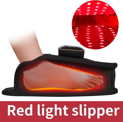 Cordless Red Light Therapy for Foot Slipper near Infrared Light Therapy Device for Feet Toes Instep Pain Relief Led Portable Wearable Rechargeable with 4000Mah Battery